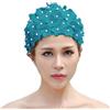 Landove Cuffia da Bagno Donna Bohemian Hippie Chic Petalo Floreale Cappello Cuffie da Nuoto Piscina Doccia Beanie Funny Turbante Fascia Capelli Lunghi per Spa Mare Turban Hat Swimming Cap Headwear - Landove