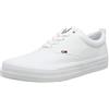 Tommy Jeans Tommy Hilfiger Sneakers Vulcanizzate Uomo Classic Scarpe, Bianco (White), 46 EU