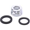 Jwn - Adattatore per rubinetto cucina, aeratore, connettore in metallo, con filettatura esterna, per risparmio acqua, da 16/18/20/22/24/28/mm a 22 mm o G1/2 a 22 mm, 2 set