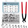 HSEAMALL 180 Pezzi Fascette Stringitubo 6-25mm Regolabile Fascette Stringitubo Acciaio inox Morsetti per tubi Fascette Metalliche adatto per Tubi Gas, Acqua morsetto