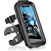 BTNEEU Porta Cellulare Moto Impermeabile Universale Supporto Telefono Bici Porta Navigatore Moto Antivibrazione Supporto Cellulare Scooter con Rotazione a 360° Touch Screen per 5.5-7.0 Smartphone