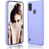 DESSEN Cover per ZTE Blade A51 - Liquido Silicone Custodia Antiurto Protezione Case Sottile e Morbida TPU Bumper con Fodera Microfibra Antigraffio, Viola