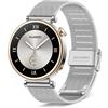 KeeFos 18mm Cinturino Compatibile con Huawei Watch GT6 41mm/GT5 Pro 42mm/GT5 41mm/GT4 41 mm/Huawei Watch 5 42mm, Bracciale in Metallo, Cinturini in Acciaio Inossidabile in Regolabile - Argento