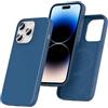 Garegce Cover Magnetica Silicone per iPhone 14 Pro Compatibile con MagSafe, Custodia iPhone 14 Pro Silicone Liquido Morbido, Anti Ingiallimento Antiurto Protettiva Case - 6.1 Pollici - Blu Marino