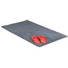 Relaxdays Tappeto da Bagno, 60 x 100 cm Rettangolare, Tappetino Doccia e Vasca Lavabile, Antiscivolo, Assorbente, Grigio, Cotone