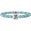 KIDULT - Bracciale pietra turchese, acciaio 316L e PVD nero | Spirituality