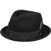 Stetson Cappello in Lana Vencaster Player Donna/Uomo - da Pioggia di Feltro Outdoor con Nastro Grosgrain Autunno/Inverno - L (58-59 cm) Nero