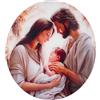 LIBEROSHOPPING Quadro in vetro temperato D65 cm moderno Bianco - Sacra Famiglia