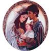 LIBEROSHOPPING Quadro in vetro temperato D65 cm moderno Colorato - Sacra Famiglia
