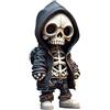 Pipihome Fantastiche figurine di scheletro, 2023 New Resin Crafts Cute Statue Skeleton Memorial, Decorazione gotica Halloween cranio scultura, for Decorazioni da Scrivania for Home Office (B)