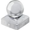 Alberts 327088 Copripalo per pali in legno, con testa a sfera, acciaio inox, 70 x 70 mm
