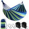 Anyoo Amaca da Giardino in Cotone Tessuto Comodo con Cinghie Rispettose degli Alberi per Appendere, Durevole Amaca Portatile con Borsa da Viaggio per Campeggio, Esterno/Interno, Balcone, Patio