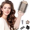 YZHMSZKJ Spazzola Asciugacapelli, 4 in 1, 75MM Spazzola Elettrica per Capelli in One con Ioni Negativi, Cilindro in Ceramica Anticrespo in Titanio per Risultati Lisci per Tutti i Tipi di Capelli, 1300W