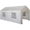 Lifeingarden Gazebo Giardino 6x3 mt in Metallo Copertura Top in Poliestere colore Bianco - JU-075 Idaho