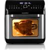 PremierTech® PremierTech Friggitrice ad Aria - da 12 Litri - 10 Funzioni - Touch Screen - Timer - Acciaio Inox - PT12LAF