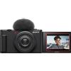 Sony Vlog camera ZV-1F di | Fotocamera digitale (schermo orientabile, video in 4K, slow motion, funzionalità per vlog) - Nera [ZV1FBDI.EU]