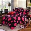 FANSU Set Copripiumino Singolo Bambina 150x200 cm - Copripiumino letto Singolo Bambini in Microfibra 3 Pezzi con 2 Federa(50x75CM) cme Chiusura a Cerniera - Rosso Cuori