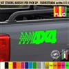 Kit 4 Adesivi 4x4 OFF ROAD SGOMMATA Pick-Up Fuoristrada Universale cod.2410