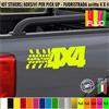 Kit 4 Adesivi 4x4 OFF ROAD SGOMMATA Pick-Up Fuoristrada Universale cod.2410