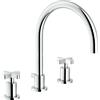 NOBILI RUBINETTERIA NOBILI - LIRA rubinetto lungo 3 fori con scarico cromo - LR116211/5
