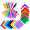 THE TWIDDLERS - 32 Foulard Giocoleria da Danza Multicolore per Neonati - Sciarpe in Tessuto di Seta Sensoriale per Bambini - Nastri Sensoriali per Neonati, Ideali per Danza, Ginnastica - 60x60cm