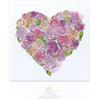 Declea Quadro Heart in Bloom Stampa cuore con fiori dipinti - arredo per soggiorno Stampa su tela di alta qualità