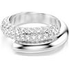SWAROVSKI ANELLO COCKTAIL DEXTERA, BIANCO, PLACCATO ORO PLACCATO RODIO, 58