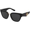 Dolce & Gabbana DG4437 501/87 | Occhiali da Sole Graduati o Non Graduati | Prova Online | Plastica | Cat Eye | Nero | Adrialenti