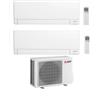 Mitsubishi Climatizzatore Dual Split Linea Plus MSZ-AY VGK 12+18 con MXZ-3F54VF Inverter R-32 Wi-Fi Classe A+++ ,