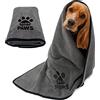 Elite Paws® UK,Asciugamano per cani in microfibra di lusso, extra morbido, 140x70 cm, prodotto super assorbente, accappatoio per asciugatura, tappetino per asciugatura/coperta da bagno XL alternativa