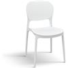 PAZZO DESIGN Sedia Anita Bianco set da 4 sedie in Polipropilene