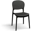 PAZZO DESIGN Sedia Anita Nero set da 4 sedie in Polipropilene