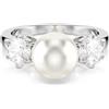 SWAROVSKI ANELLO MATRIX PERLA, CRYSTAL PEARL, TAGLIO ROUND 58