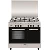 GLEM GAS GLEM AR965GI CUCINA 90x60 5 FUOCHI FORNO A GAS 70LT CLASSE A INOX