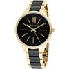 ANNE KLEIN - Orologio da donna con cinturino a bracciale in resina, Nero/Oro
