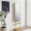 DEGHI Specchio decorativo da terra 180h cm con cornice dorata - Hanne