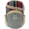 Halona Zaino in canapa, cultbagz Nepal Hand Made, HGB03, Natura con motivo colorato, 35x24 cm, Rucksack