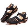 Hitmars Sandali Donna Pantofole Estive Comode Moda Plateau Chiuso Sandali Wedges Mules Tacco 5cm A1-Marrone Numero 40 EU