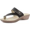 inblu Ciabatte Donna Infradito Estive Eleganti Spiaggia Mare Piscina Fascia con Chiusura a Strappo Plantare in Vera Pelle e Tacco Nero 38 EU