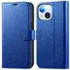 TUCCH Custodia per iPhone 15 5G, Cover Portafoglio [RFID Blocking] Custodia Pelle Sintetica TPU Antiurto, Supporto Slot Schede Protezione Integrale Compatibile con iPhone 15 (6,1", 2023) - Blu Zaffiro