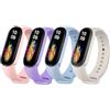 Msksjer 4 Pezzi Cinturini Compatibile con Cinturino Xiaomi Mi Band 7/6/5 Donna e Uomo, Braccialetti Sportivi in Silicone Morbido per Mi Band 6, Azzurro/Lavanda/Luce di stelle/Rosa