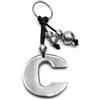 Vestopazzo portachiavi lettera.Nickel tested,lavorazione artigianale fatto a mano in alluminio 100% riciclato.Unisex (R)