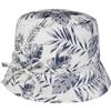 LIPODO Cappello Allover Leaves Bucket Donna - Estivo da Sole Giardiniere con Fodera Primavera/Estate - M (57-58 cm) Bianco-Blu