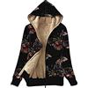 Riou Cappotto Donna Full Zip Felpa Imbottito In Lana di Agnello a Contrasto Calda Giacca con Cappuccio Calda Casual Invernale da Donna a Maniche Lunghe in Pile Spesso Giacca con Cerniera