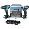 Makita CLX228SAX2 Kit Trapano E Avvitatore Impulsi 12V 3x2,0Ah Valigia Accessori