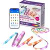 WiZ Striscia LED RGBIC - 5m, 16 milioni di colori + sfumature di bianco, scenari luminosi dinamici, connessione al Wi-Fi, controllo vocale/app, funziona con Google Home, Alexa e HomeKit