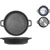 Home Pietra Tegame Antiaderente con 2 Manici, Alluminio, Antracite, 32 cm