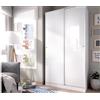CAESAROO Armadio 100X204H cm Noah Bianco lucido con due ante scorrevoli - Bianco