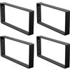 Amig - Set da 4 Staffe Rettangolari per Scaffali Industriali - 126 x 261 x 30 mm - Acciaio Nero Opaco - Supporto da Parete per Mensole - Design Funzionale e Resistente - Ideale per Scaffali da Parete