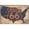 Biscottini - Stampa 'Route 66' su Tela - L90xPR2xH60 cm - Juta Grezza Anticata - Stampa - Tela - Grezza Anticata